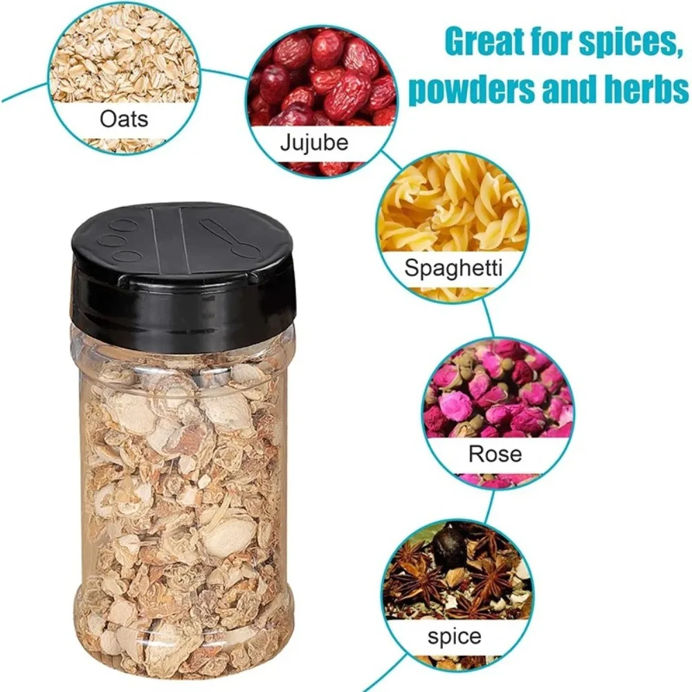 1Pc Clear Plastic Spice Jar Shaker Lids Kitchen Seasoning Containers Kitchen Storing Spice Powders storage jar,herb storage container,plastic storage bottle