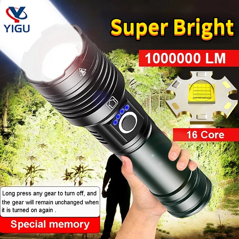 Usb Rechargeable Tactical Led Flashlight Outdoor Patrol Super