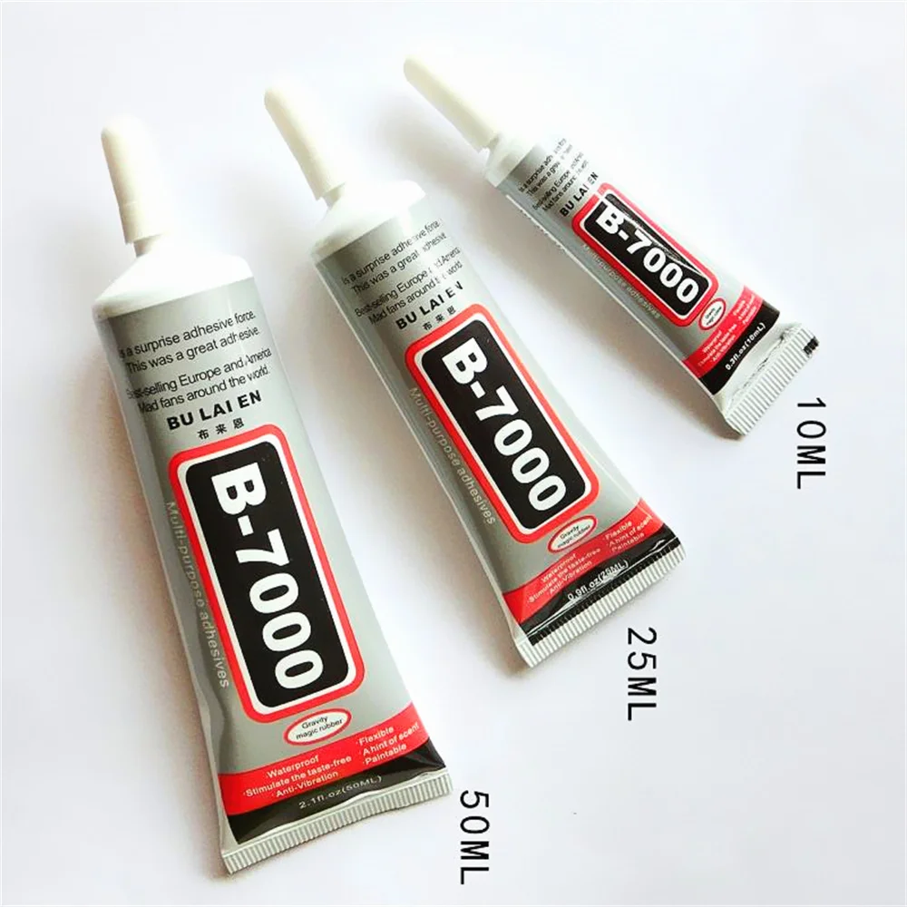 1pc B-6000 Glue 25/50ml, Multipurpose High Grade Industrial B6000 Adhesive,  Semi Fluid Transparent Glues Suitable For Phone Screen  Repair,Wooden,Jewelery