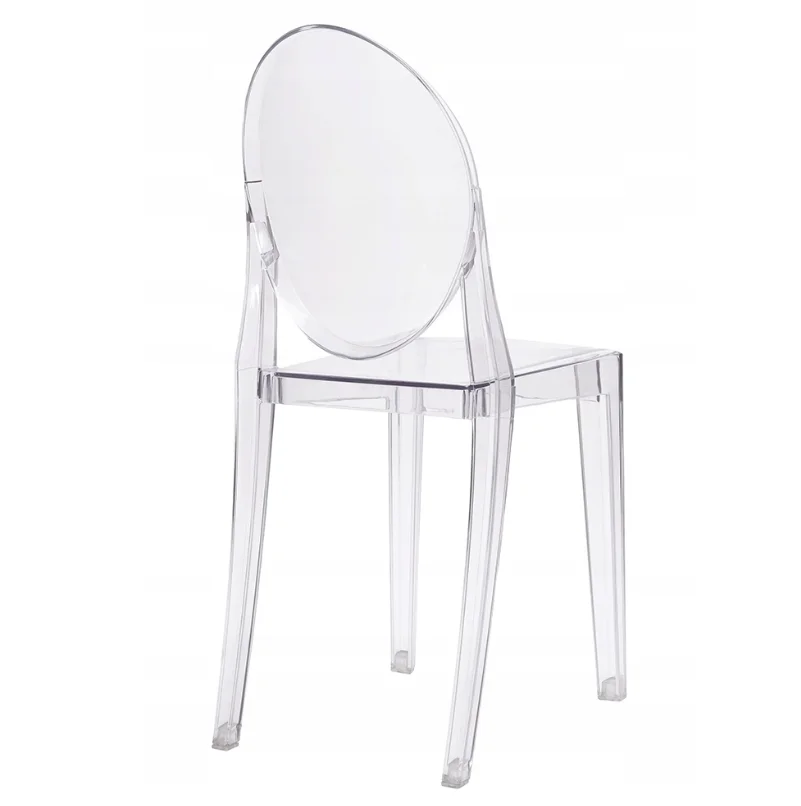 Wedding Plastic Dining Chair PC Transparent Living Room Cafe Hotel Restaurant Stackable Chair