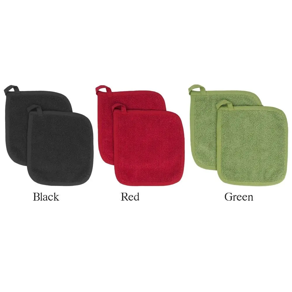 Cotton Pot Holders 2PCS Cotton Pot Holder Pan Oven Cloth Resistant Insulation Pads Kitchen Placemats Table Toweling Heat Insulation Mat