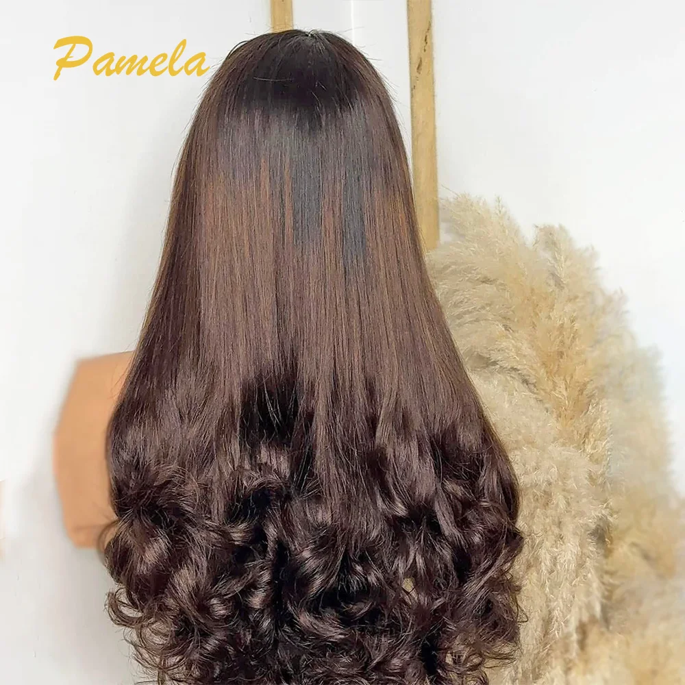 Highlight Blonde Glueless Wigs Human Hair Body Wave 13x4 HD Transparent Lace Frontal Wig Ombre Blonde 1B/4 Colored Wig For Women