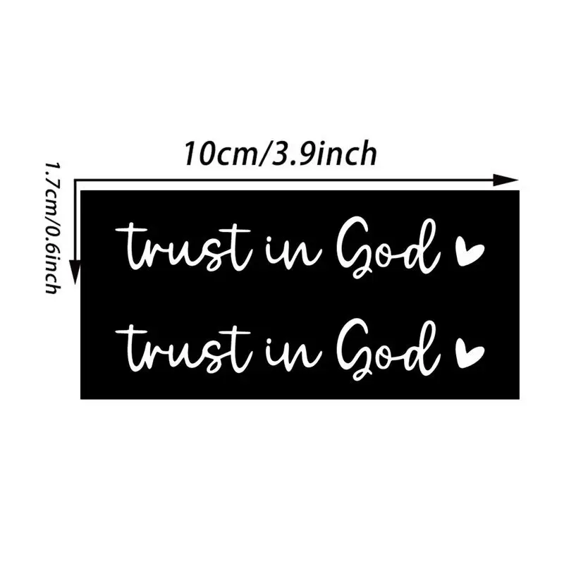 2pcs Trust in god car rearview Mirror Sticker Vehicles Window Decals Car Decoration Funny Car Decal Rear View Glass Accessories