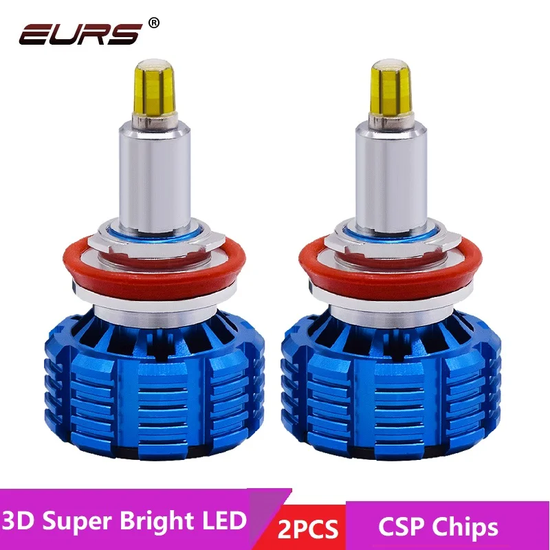 

EURS 3D 36Chips H1 H7 H11 Led Headlights D1S D2S D3S D4S LED Ampoule HB3 HB4 9005 9006 Fog Lights Auto 55W 9200LM LED Canbus