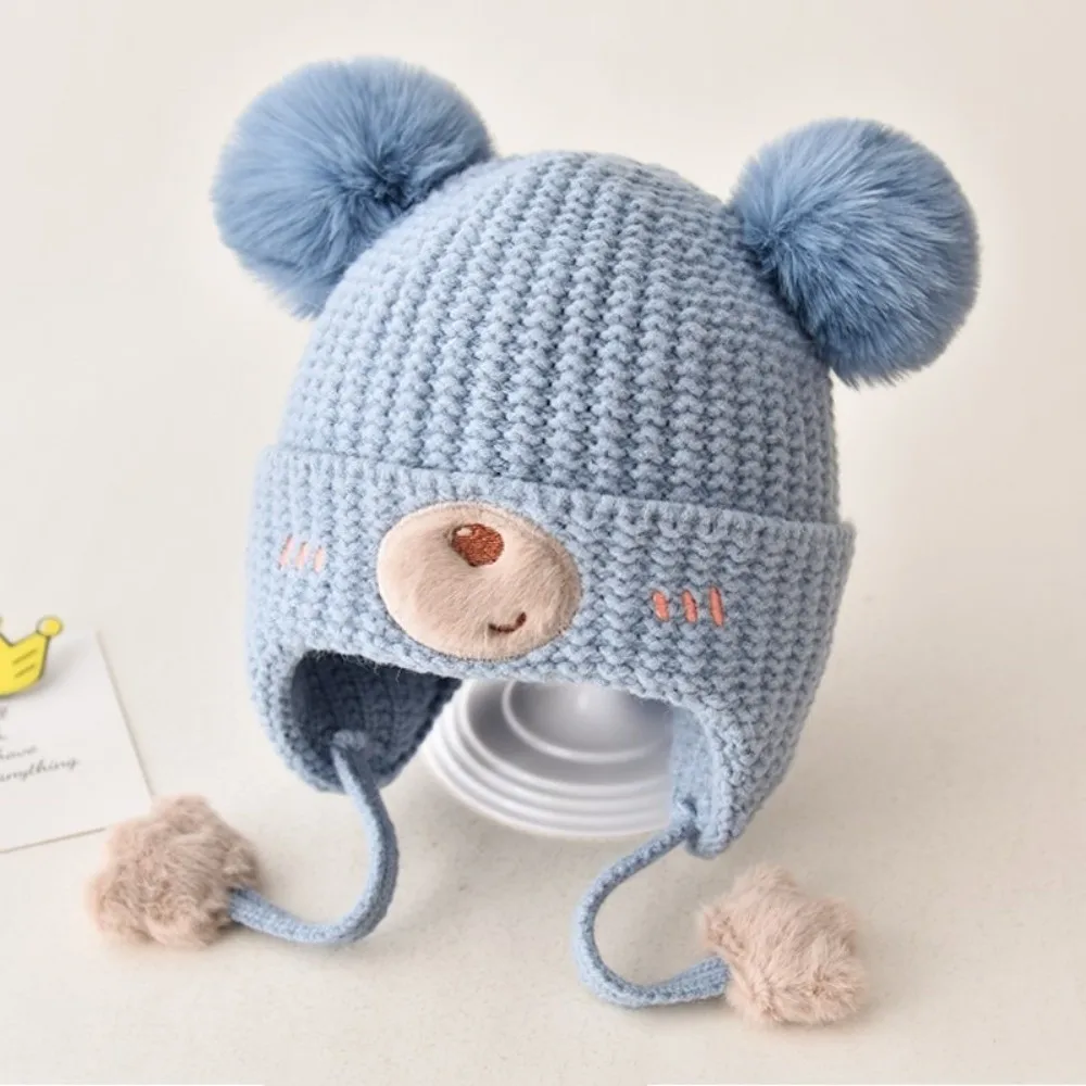 Polyester Fiber Kids Warm Beanie Hat for Cold Weather