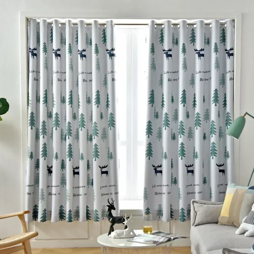 

20757-STB- Foral Blackout Curtains for Bedroom Living Room Luxury Hall Window Blackout Curtain for Kitchen