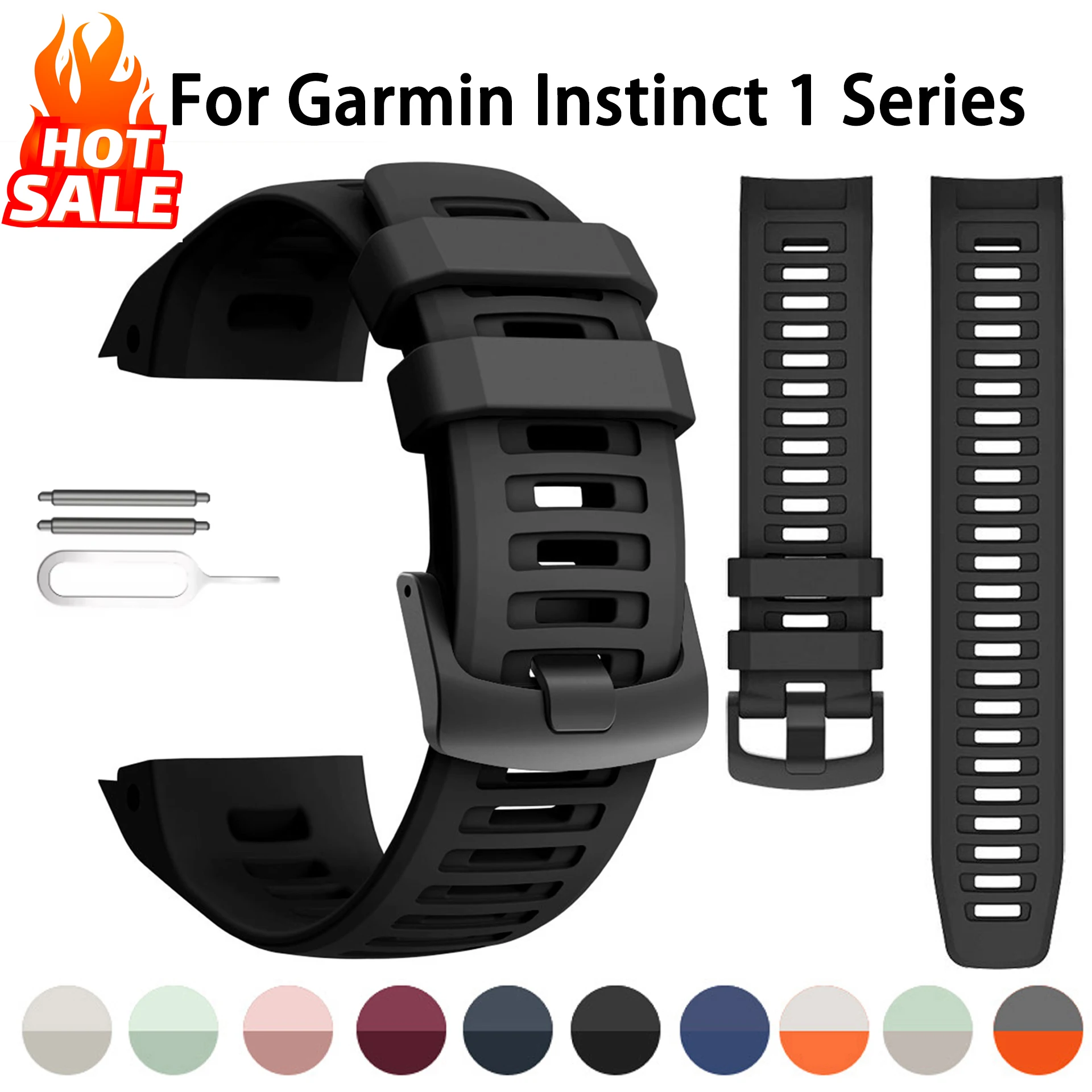 High-Quality Silicone Sport Wristband Replacement Bracelet for Garmin Instinct Series