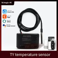 Tuya WIFI Smart Temperature Sensor Switch 12V 24V 85-250V Passive Dry Contact Monitoring Thermostat Fish Tank Greenhouse
