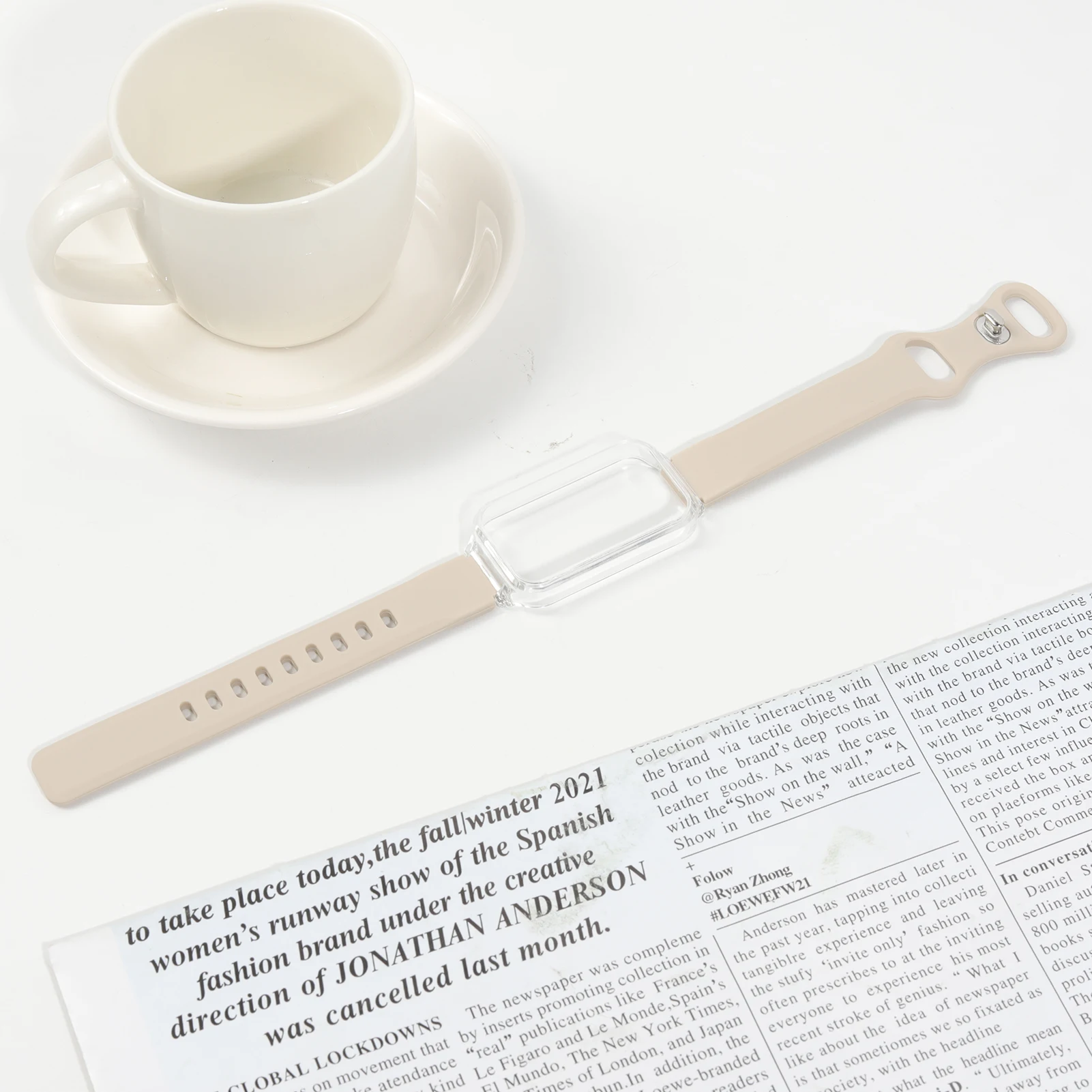 Transparent Silicone Strap and Protective Shell Cover