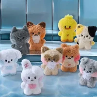 Kpop ZB1 Doll Filling PP Cotton Soft Short Plush Toy ZERONI Cartoon Cute Dog Cat Rabbit Doll Keychain ZEROBASEONE Fans Gift 1