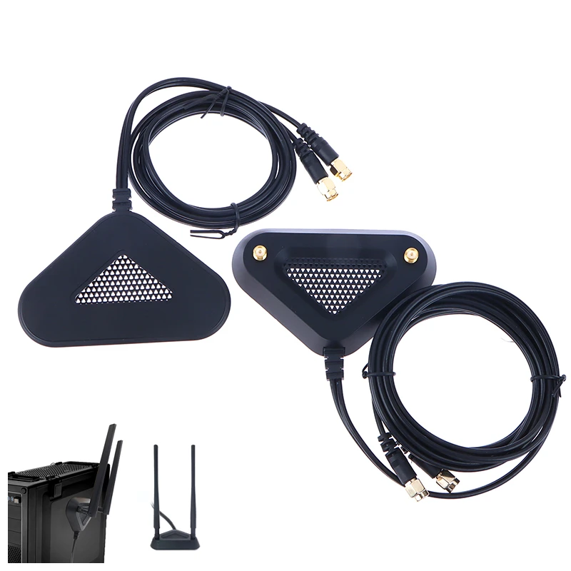 

2.4G/5G Dual Frequency Extension Cable Antenna Wifi Router Wireless Network Card Connector Adapter Magnetic Suction Base