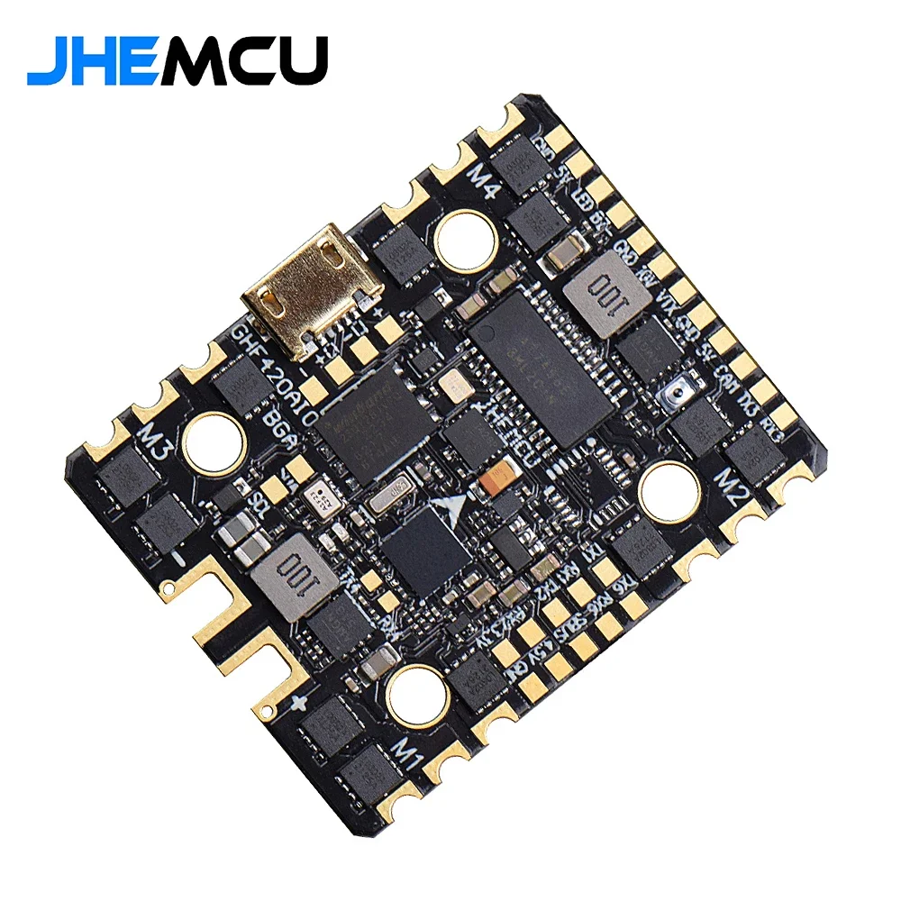 

JHEMCU GHF420AIO-BGA 40A F405 Flight Controller 40A BLHELI_S 4in1 ESC 2-6S for RC FPV freestyle Toothpick Cinewhoop Racing Drone