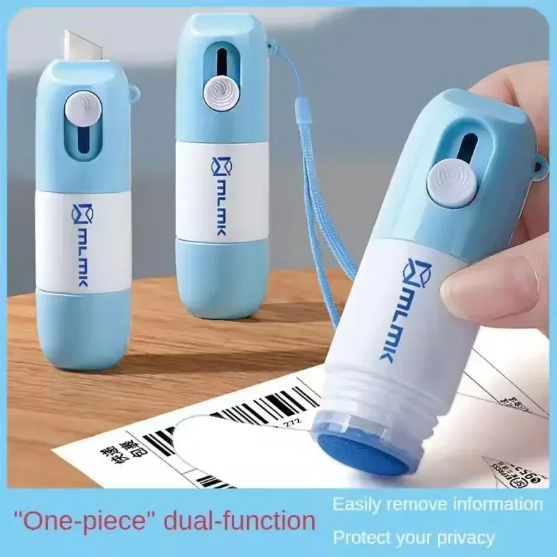 2 In 1 Thermal Paper Correction Fluid Unboxing Knife Thermal Paper Data Identity Protection Fluid Eraser Box Opener