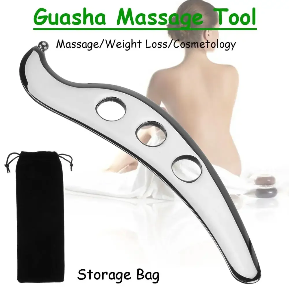 Stainless Steel Gua Sha Guasha Plate Massager Tool Scraper Physical Therapy Loose Muscle Meridian Massage Machine Spa Board Tool