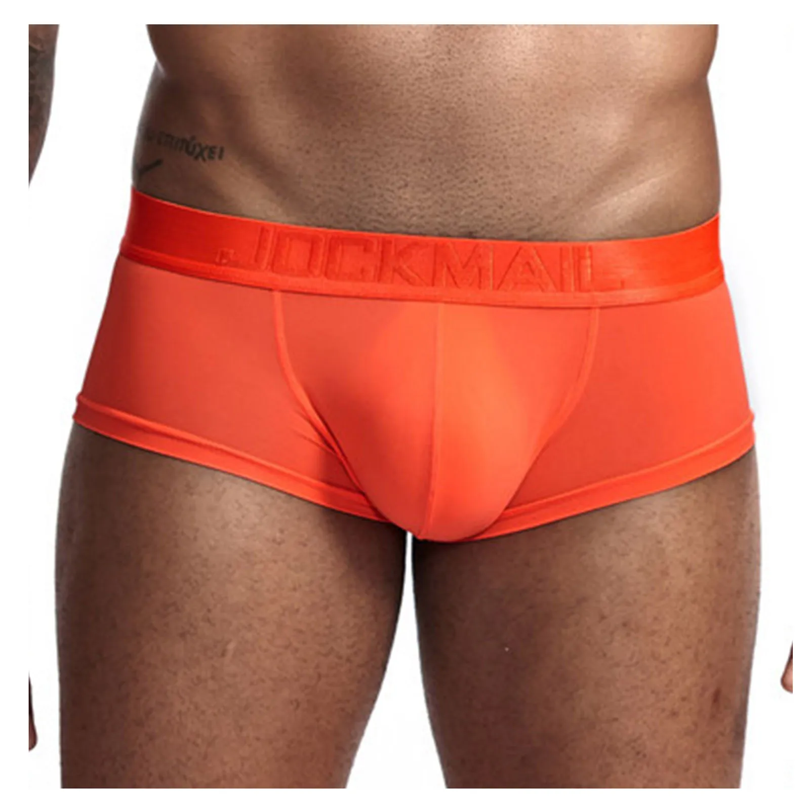 Men'S Ice Silk Underwear Sexy Underwear Shorts Underpants Letter Pouch Soft Briefs Panties Fashion Man Mens Clothing