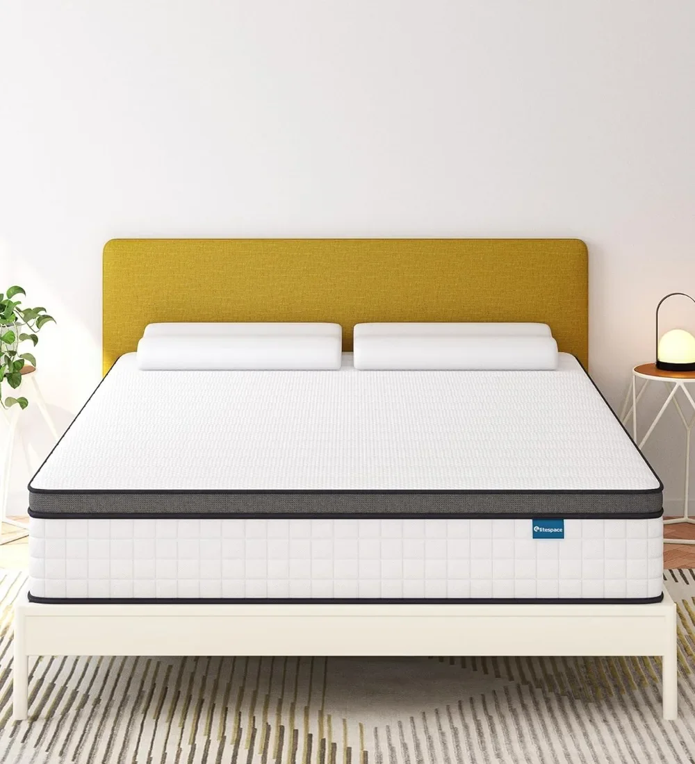 

8 Inch Twin Size Mattress Memory Foam Spring Hybrid Twin Mattresses Medium Firm Support and Pressure Relief Breathable