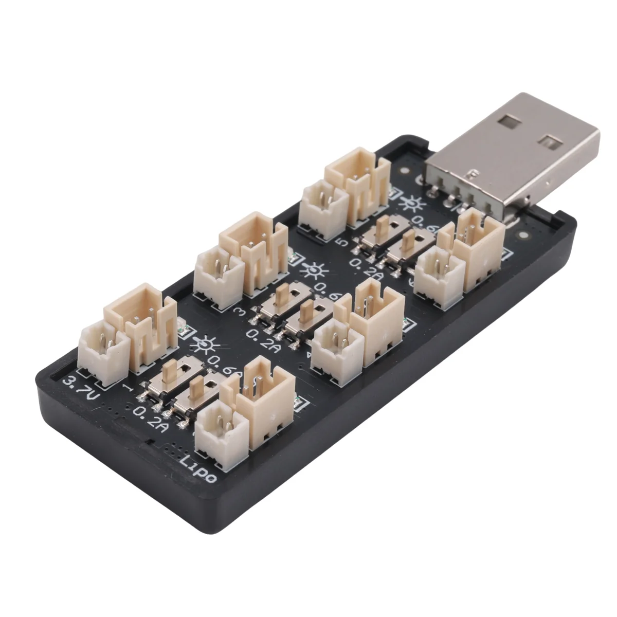 Chargeur USB LiPo 1S 6 canaux 3.7V/4.20V Micro-JST JST-PH