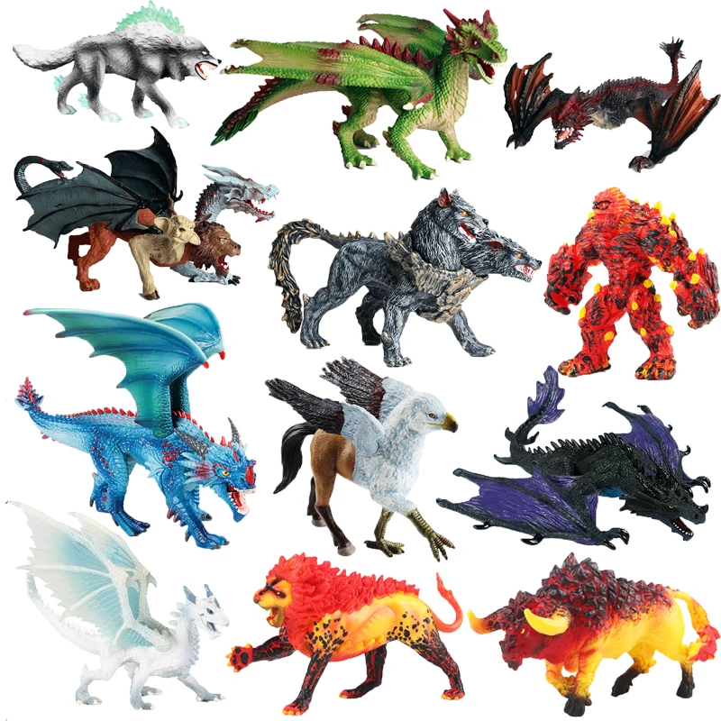 

Simulation Realistic Dragon Griffin Cattle Lion Mythology Animals Model Action Figures Pvc High Quanlity Collection Kid Toy Gift