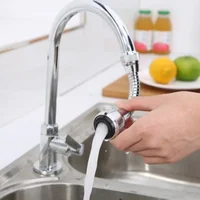 Kitchen Stainless Steel Faucet Shower Water Saver Lengthened 360 Degree Rotating Faucets Anti-splash Sprinkler Spray Extender 3