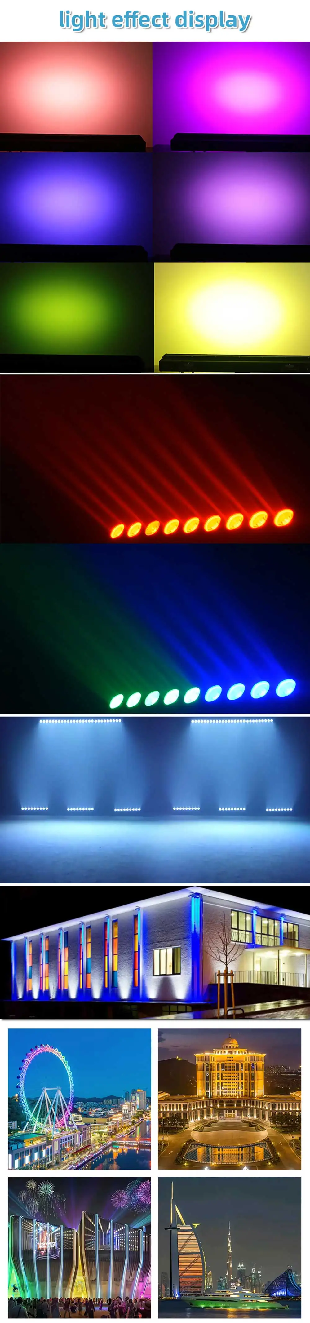 9*12W LED Wall Wash Light DMX512 Led Bar Laser Party Line Sound Control Spot Sta
