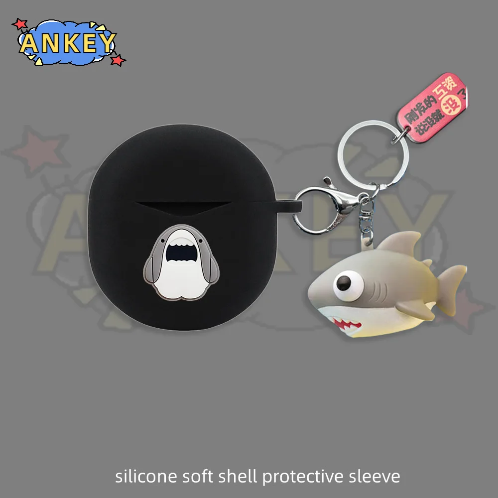 Per Soundpeats Air 4 / Air 3 Deluxe / Air 3 Pro / Air 3 Custodia Shark Cover Auricolare Auricolari In Silicone Shell Cover Protettiva Morbida