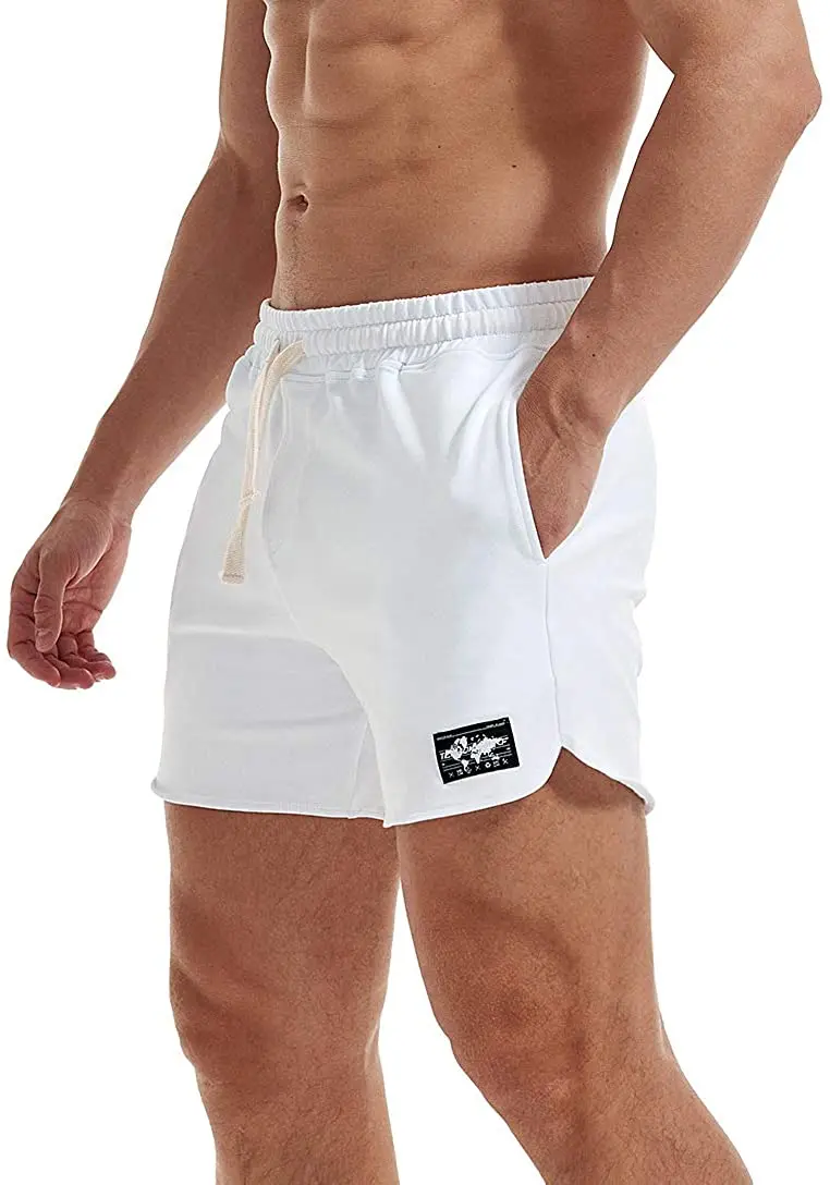 AIMPACT Men's Athletic Shorts Bodybuilding Workout Cotton Gym Shorts with Pockets
