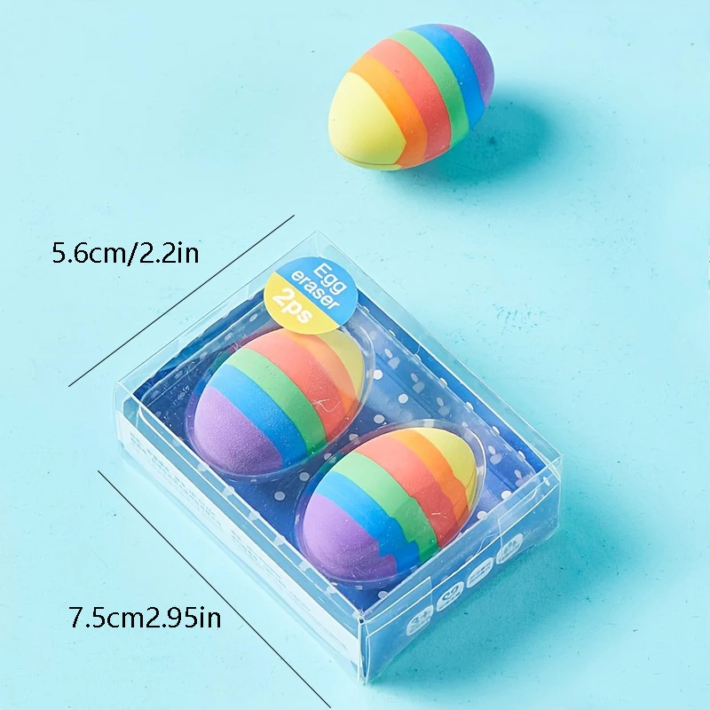 2PCS 다채로운 고무 지우개 세트 학생 및 사무실 필수품으로 재미있고 효과적인 필기 도구로 학교 용품으로 돌아가기 위한 필수품