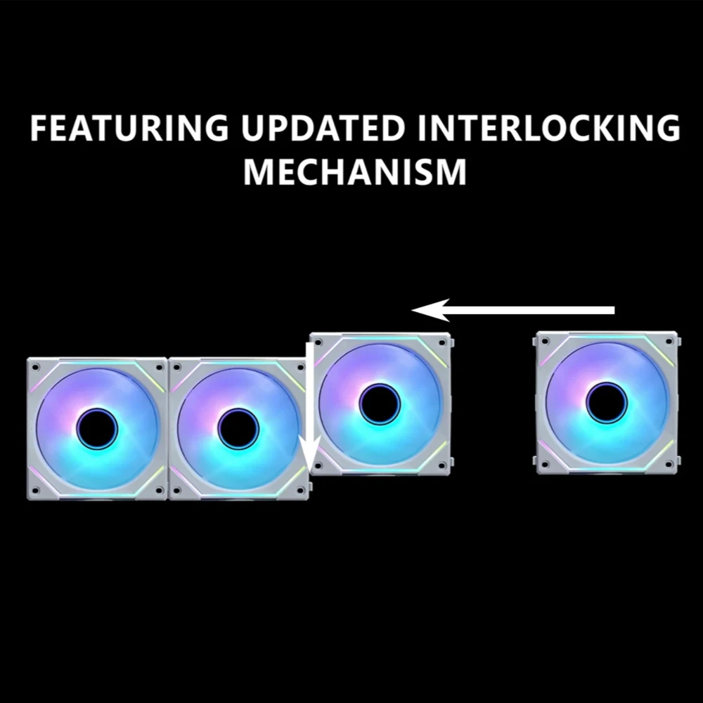 Lian li Uni sl Infinito 120 Fan Espelho Daisy Cadeia Argb 40 Leds L-connect 3.0 System Preto e Branco Cor Uf-slin120 - Imagem 4
