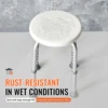 VEVOR Shower Chair for Inside Shower Adjustable Height Shower Stool Non-Slip Bench Bathtub Seat  for Elderly Disabled Adults  5