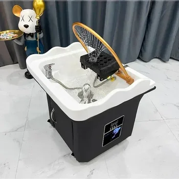 Testa Spa Shampoo Sedia Parrucchiere Portatile Piccola stazione di lavaggio dei capelli Sedia Terapia di movimento Lettino Massaggio Mobili MQ50SC 1