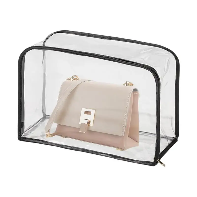 

Clear Purse Organizer Zipper Bags Tote For Towel And Accessory Storage TPU Dustproof Moisture Proof Breathable Accessory For