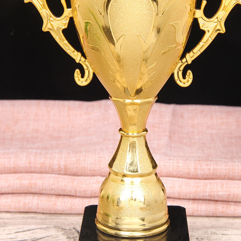Gold Plastic Trophy Gold Trophy Cup 8.5 Inch Basketball Football with Lid Sports Competition for Party Ceremony