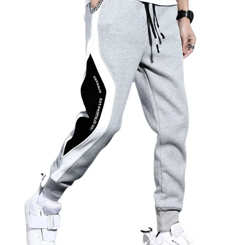 

2023 Men Warm Long Pants Autumn and Winter Mens Casual Fleece Sweatpants Soft Sports Pants Jogging Pants