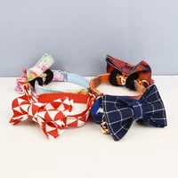 Cat Collar Bowknot Adjustable Safety Personalized pet collar Customized Name Soft 2