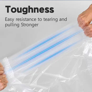 50PCS White Large Plastic Garbage Bag, Thickened Transparent Plastic for Bedding, Disposable Hotel Storage Bag for Household Use 4