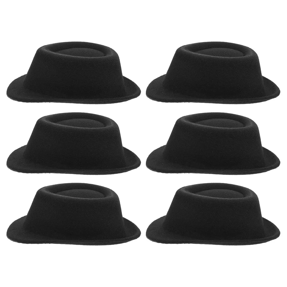 

6 Pcs Mini Hat Tiny Ornament Toys Small Hats for Crafts Decorative Miniature Cake Cloth Russian