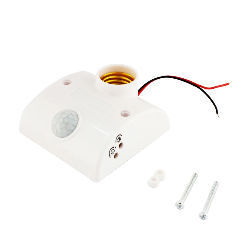 Lamp Base E27 Standard AC 170-250V Lamp Bulb Base Infrared IR Sensor Automatic Wall Light Holder Socket PIR Motion Detector