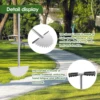 New Edger Lawn Tool Half Moon Manual Lawn Edger Stainless Steel Sawtooth Border Edger Long Handled Trimming Shovel Multipurpose 3