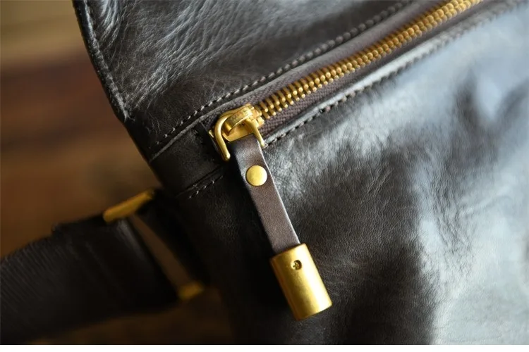 Outdoor Casual Daily Luxus erste Schicht Rindsleder Herren Damen Umhängetasche Mode Party handgemachte echtes Leder Umhängetasche – Detail 14