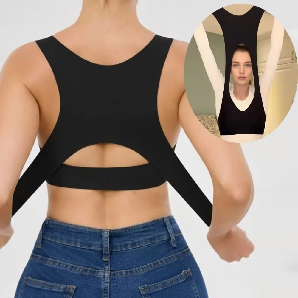 Reggiseno Correttore Posturale con Chiusura Frontale 2 in 1, Antiurto, Senza Ferretto, Push-Up, con Spalline Incrociate, Senza Cuciture, per Correzione della Forma del Corpo - immagine 5