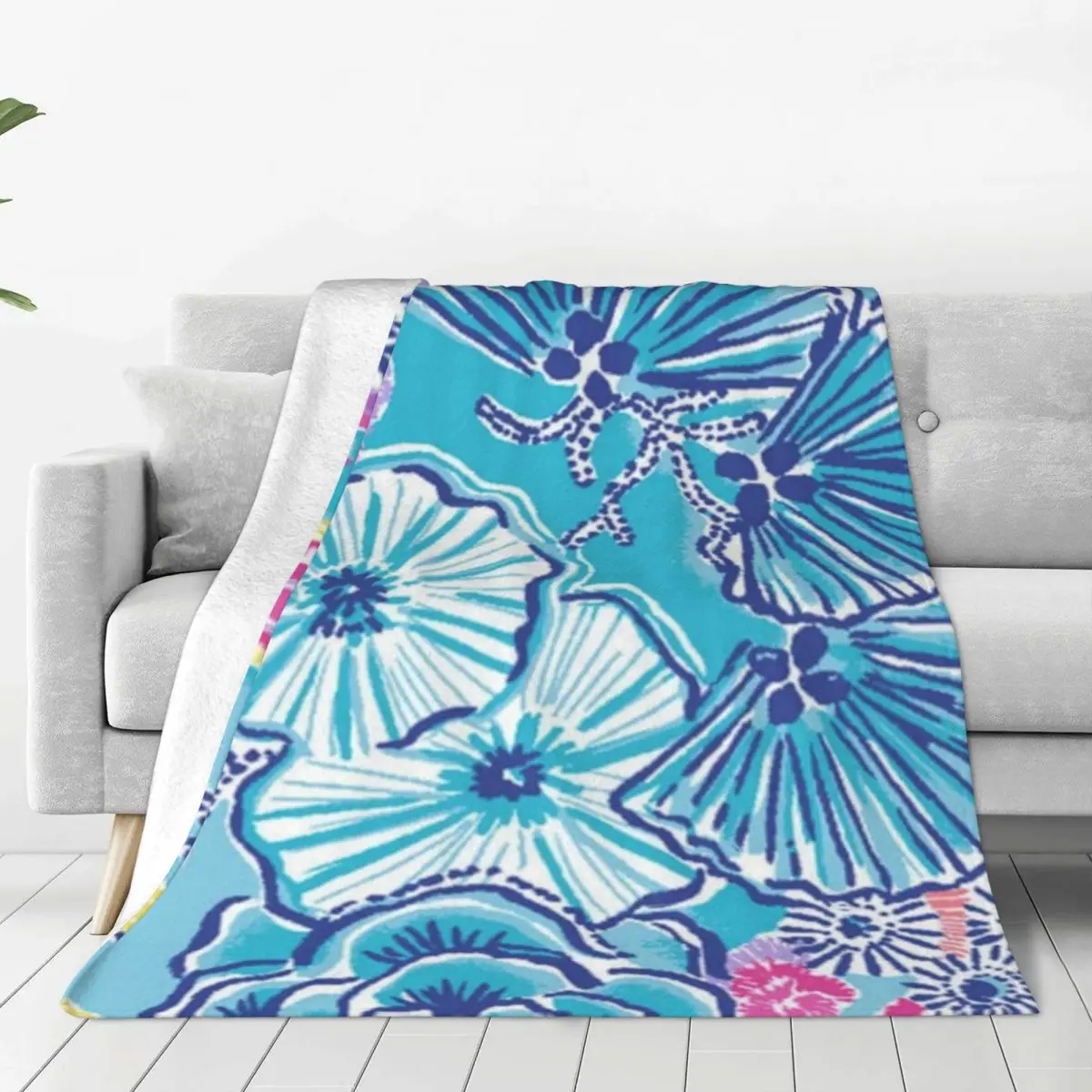 Lily Pulitzer Blanket Flannel Multi-function Throw Blankets Sofa Throw Blanket For Couch Bedding Outdoor Throws Bedspread Quilt 2