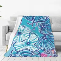 Lily Pulitzer Blanket Flannel Multi-function Throw Blankets Sofa Throw Blanket For Couch Bedding Outdoor Throws Bedspread Quilt 2
