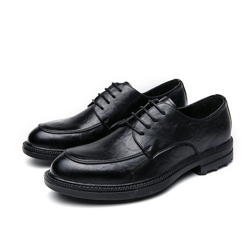 

Genuine Cow Leather Brogue Wedding Business Men Casual Flats Vintage Handmade Oxford Shoes For Men Black Burgundy 2023