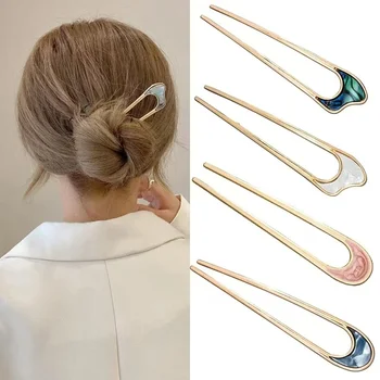 Forcina per capelli a forma di U in metallo vintage Forchetta per capelli francese Updo Chignon Bobby Pin per accessori per capelli acconciatura per panini da donna fai da te