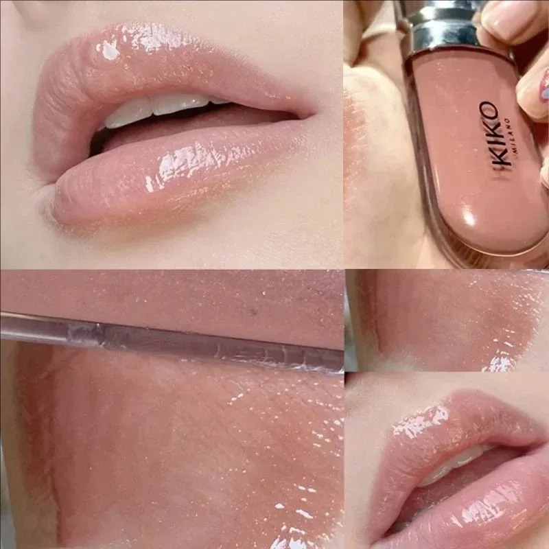 Kiko 3d hydra lipgloss espelho lábio esmalte shimmer hidratante perolado cor líquido brilho labial gordo brilhante antiaderente copo bálsamo 4