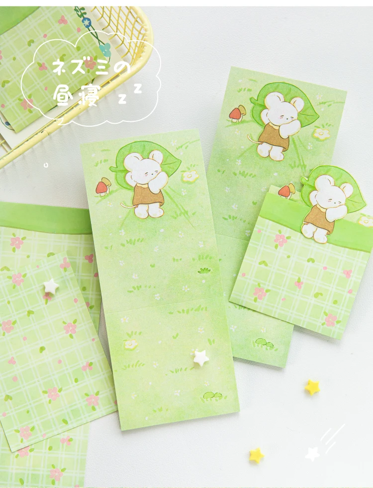 30 Blatt Sleep Well Serie Niedliche Tiere Faltnachrichtennotizen DIY Scrapbooking Material Papier Schulbürobedarf – Detail 10