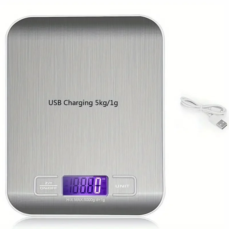 High-Precision LED Display Digital Kitchen Scale with Timer