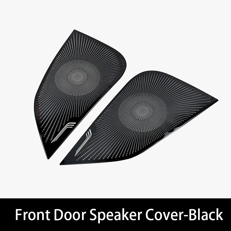 

For Tesla Model 3 2021-2023 A Pillar Front Door Stainless Speaker Cover Kit Trim 2PCS