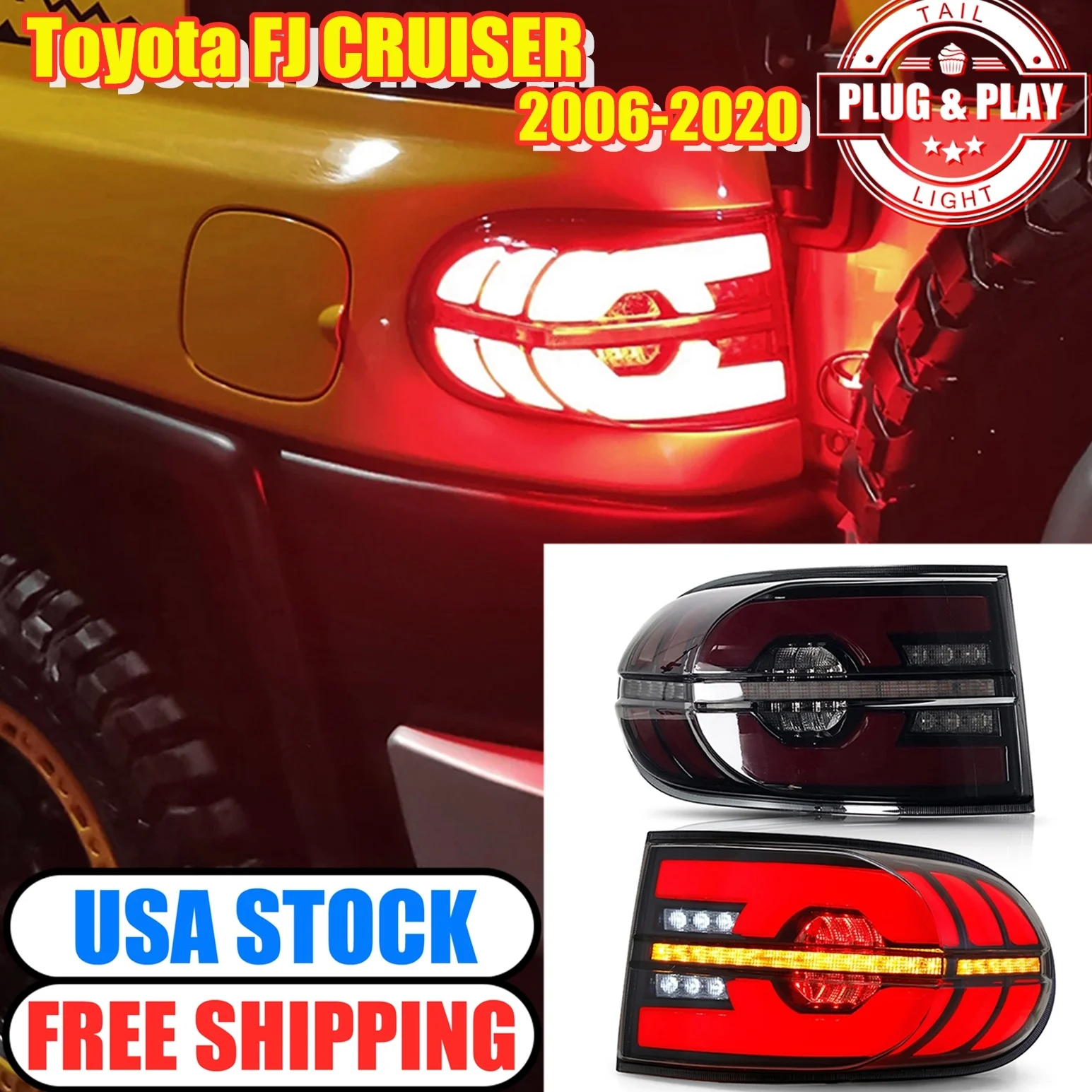 Rear Lights for FJ Cruiser Tail Light 0620 Toyota Led Taillight