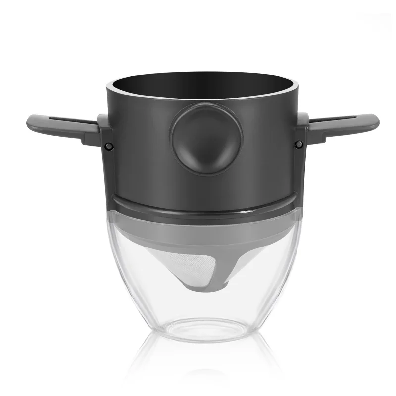 

Portable Foldable Coffee Filter with Base Stainless Steel Easy Clean Reusable Mini Coffee Funnel Paperless Coffee Dripper Cup